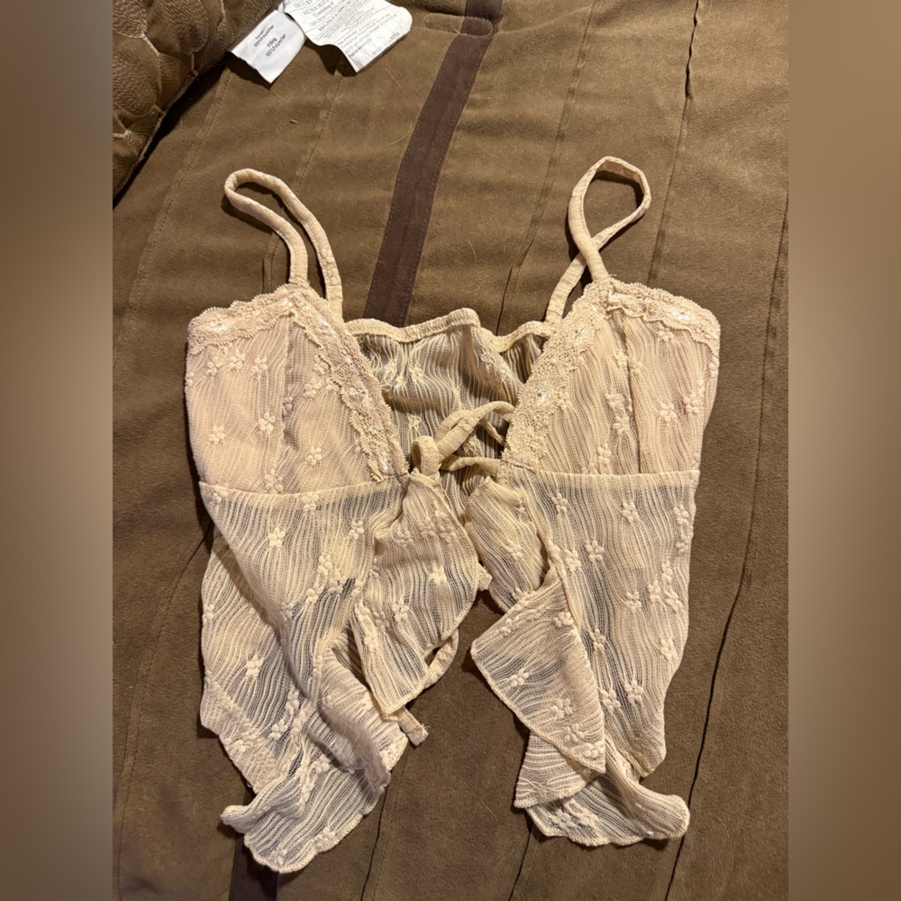 SHEIN Lace Strappy Top